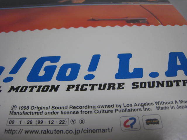 Go! Go! L.A. Japan Vinyl 12 inch Single Vincent Gallo Rascals
