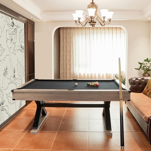 7ft Billiards Table Pool Table Set With 2 Cue Sticks for Family Indoor ...