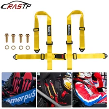 US Yellow RASTP Racing Belts 4 Point 4PT Harness Nylon Adjustable