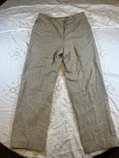Pendleton Vintage Plaid Pants Size 16 Virgin Wool Light Blue Khaki Womens