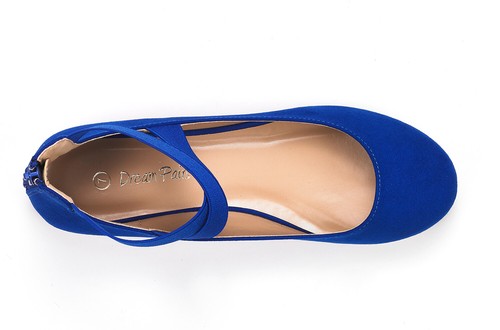 Damen-Ballerinas flach elastisch Knöchelriemen Slipper Halbschuhe Freizeitschuhe flache Schuhe - Bild 22 von 58
