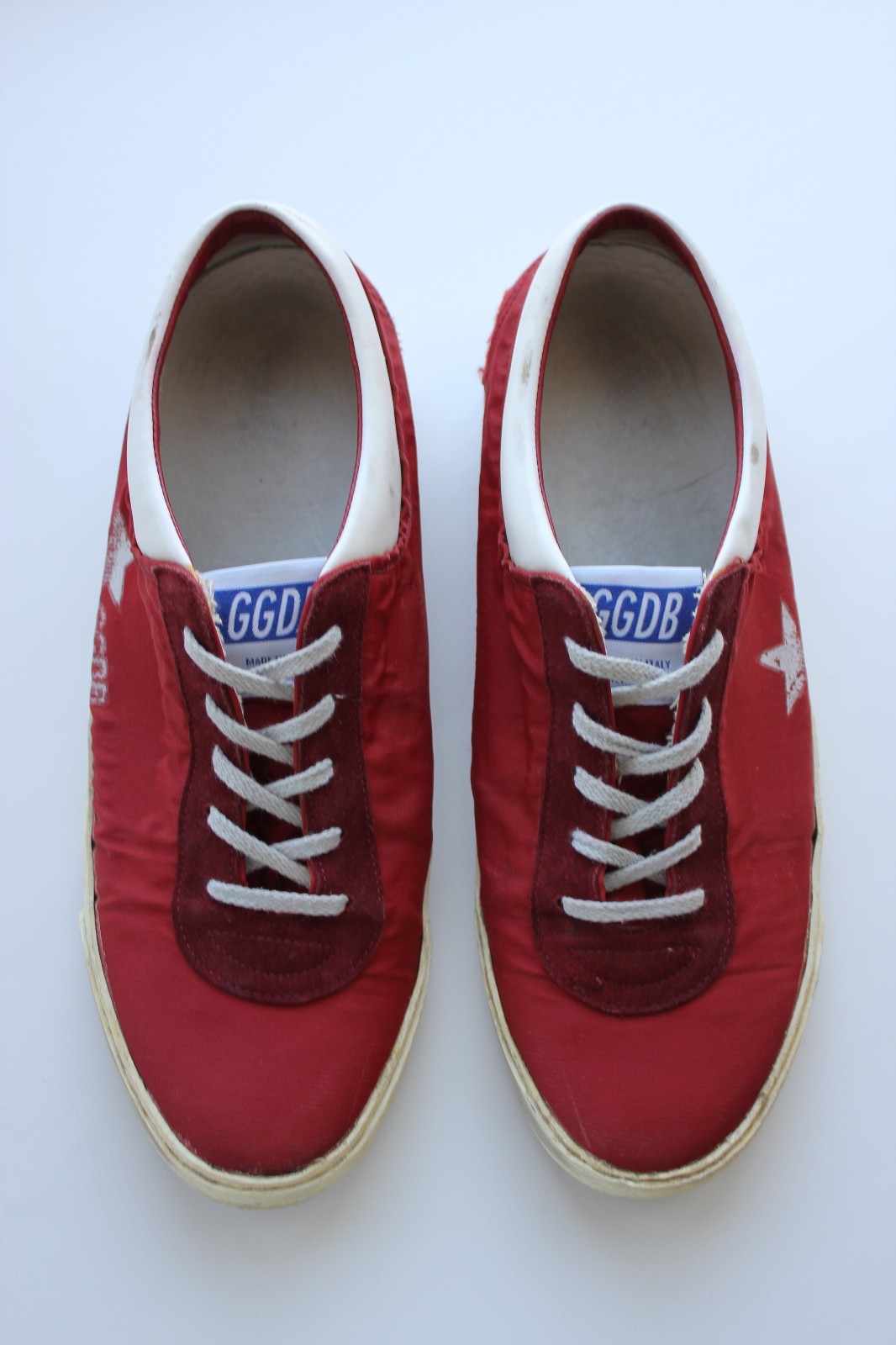Golden Goose Deluxe Brand Red White Textile Pelle Low Top Shoes 39 IT Golden Goose Deluxe Brand Red White Textile Pelle Low Top Top Shoes 39 IT ccee37