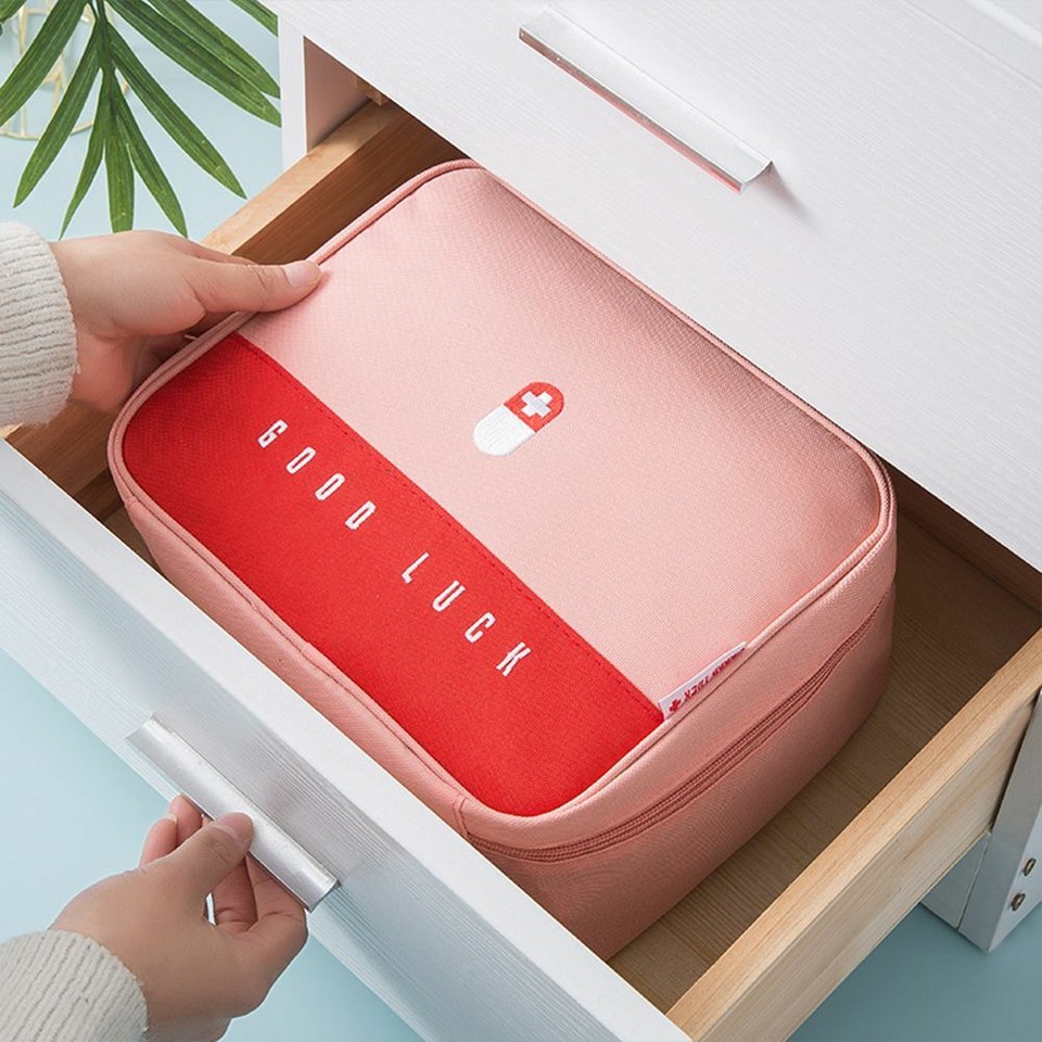 Survival Box Car First Aid Kit Cosmetic Organizer Medicine Case First