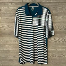 Slazenger men’s XL blue striped polo golf shirt