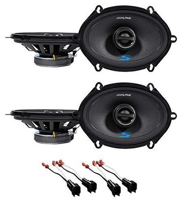 2 Alpine S-S57 5x7'' Rear & Front Factory Speaker Replacement Kit For 05-07 Ford