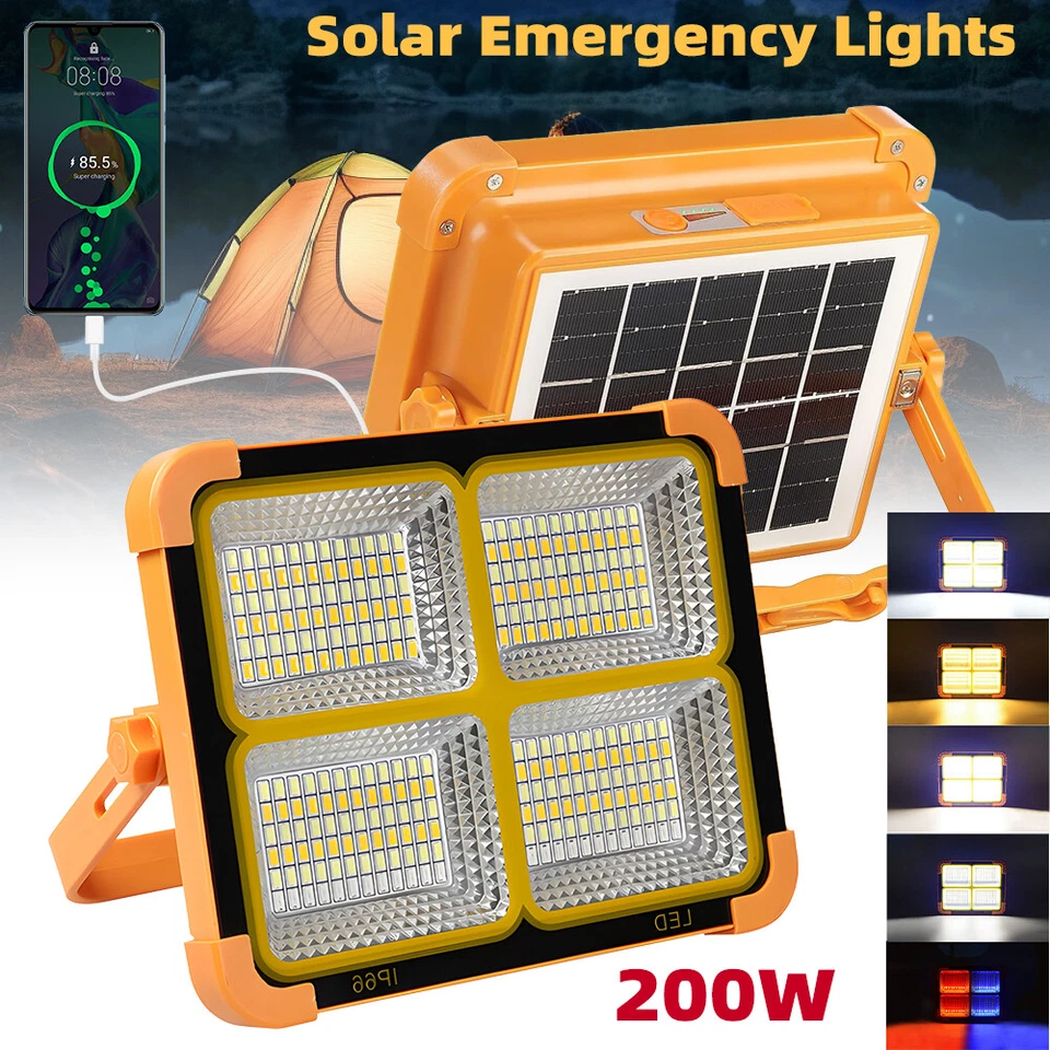 Pacote com 2 lâmpadas de inundação recarregáveis LED bateria luz de trabalho para acampamento ao ar livre - Imagem 2 de 4