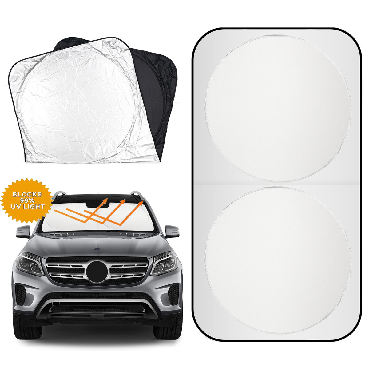 Foldable Car Windshield Sunshade Cover for UV Protection & Heat Block
