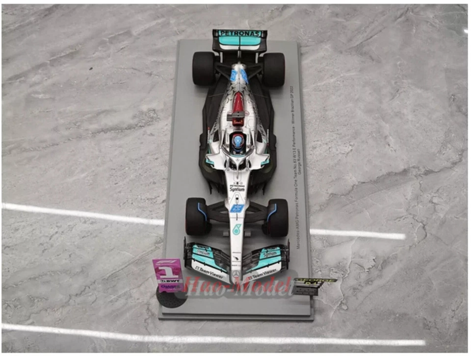 Spark 1:18 Benz AMG AMG W13 2022 F1 Alloy Model Car diecast birthday Gifts Gray - Image 3 of 4