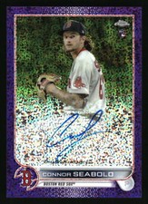 2022 Topps Chrome # RA-CS Connor Seabold RC Purple Speckle Rookie Autographs /29