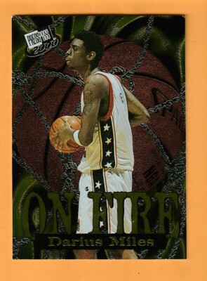 Darius Miles 2000 Press Pass On Fire #OF2 9P