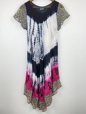 SB Fashion One Size Women’s Multicolor Tie Dye Short Sleeve Dress NWT