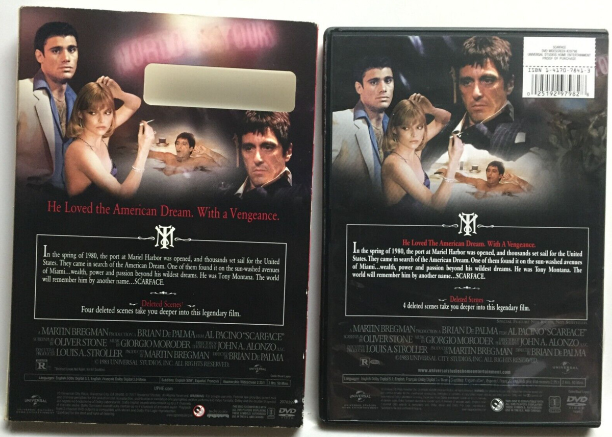 Scarface [1983] (DVD,2017,Widescreen) w/Rare Slipcover!, Al Pacino