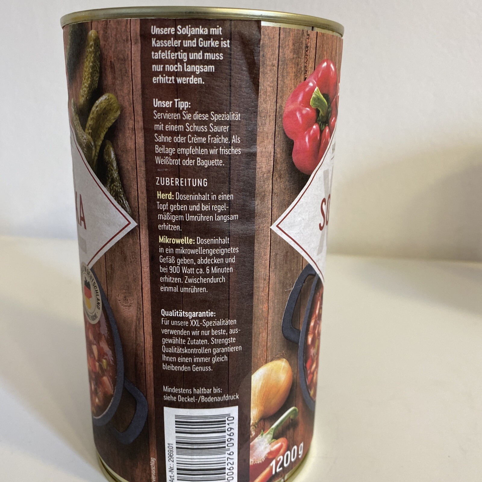 3x Dreistern Soljanka 3x 1200g XXL mit Kassler und Gurke Ostprodukt