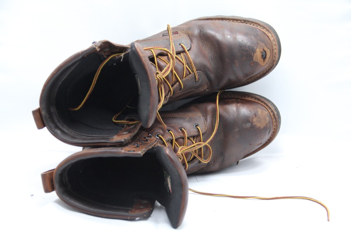 Red Wing Loggermax Boots Mens 10.5 EE Brown Waterproof Steel Toe 4420 Distressed 4417 - Red Wing Loggermax Men main image 4