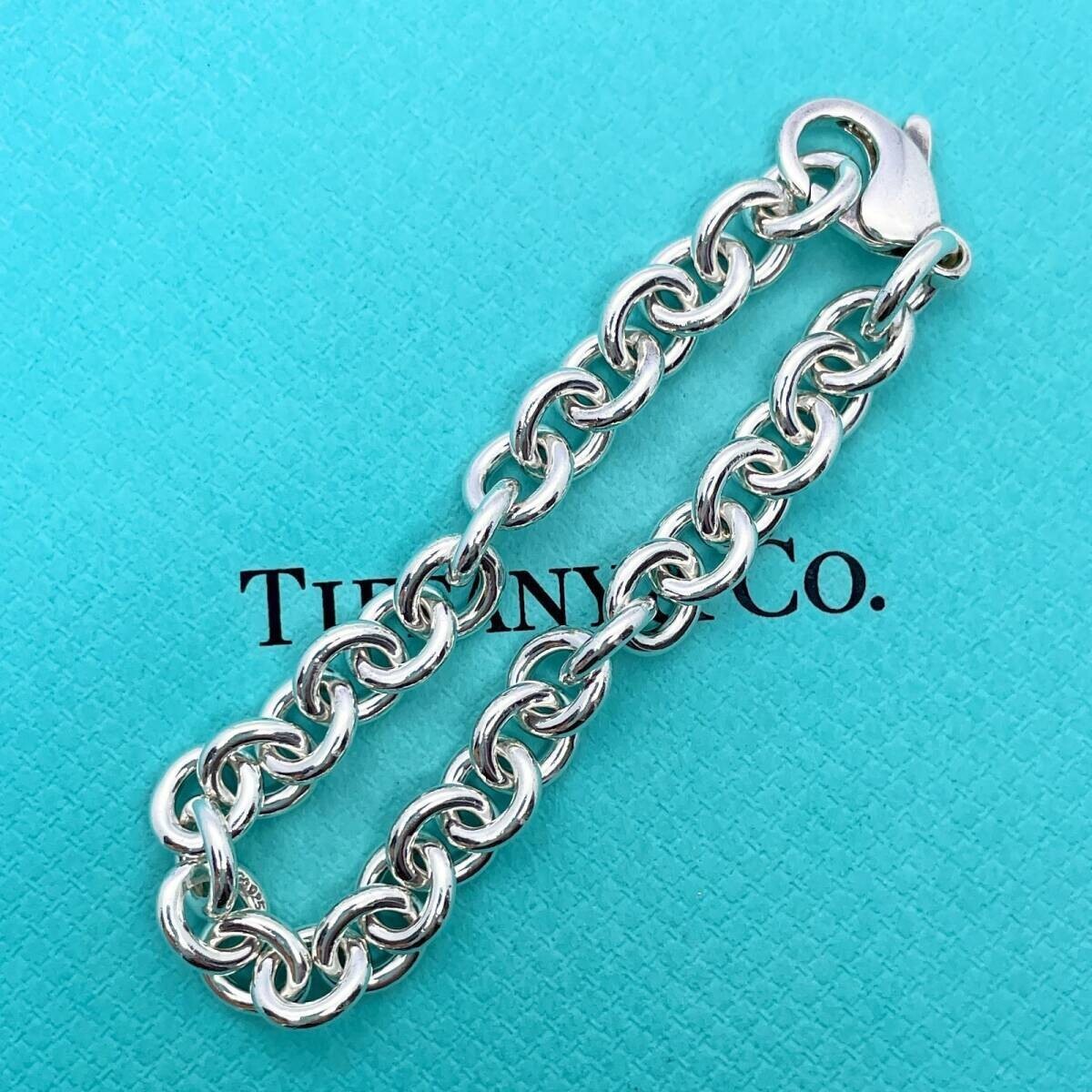 ティファニー ドーナツ リンク シルバー ブレスレット SV925 YO525B 美品 TIFFANY&Co ティファニー 925 ドーナツリンク ブレスレット