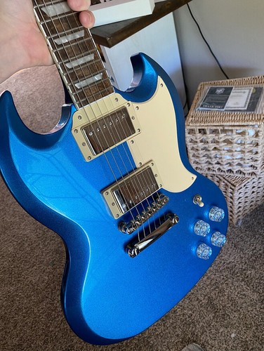 Golpeador crema de una sola capa diseñado a medida para tornillos Epiphone Muse SG Plus! - Imagen 1 de 8