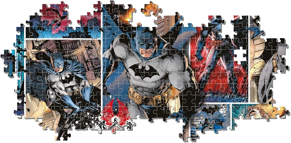 Puzzle Batman 1000 Pezzi Linea Panorama 98x33 Clementoni - Immagine 3 di 4