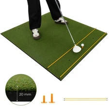 5' x 4 ft Golf Hitting Mat Artificial Turf In/Outdoor Practice W/ 2 Rubber Tees