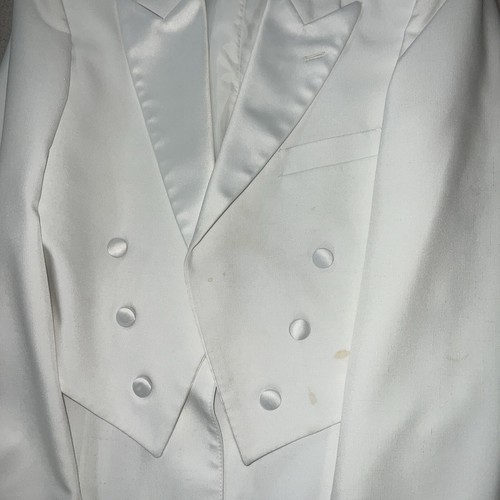 After Six Formal White Tuxedo Suit Coat Tails Tailcoat Mens 38 R - Picture 3 of 12