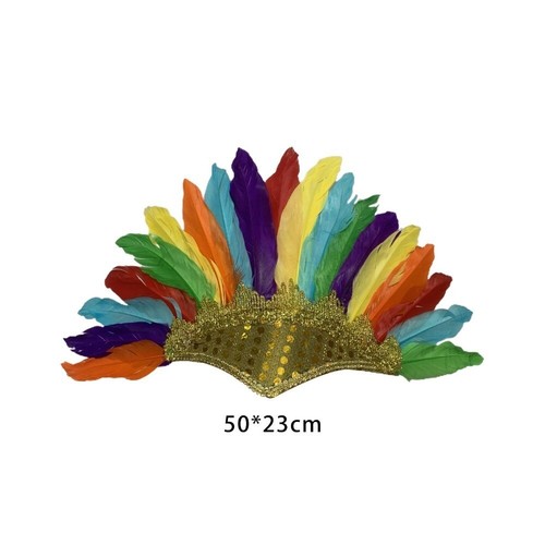 Colorful Headwear Feather Colored Headwear Feather Headdress Fancy Dress Party - Picture 3 of 15