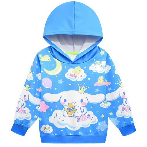 Cinnamon dog 3-10-year-old girl hoodie cartoon pullover hoodie top - Picture 4 of 17