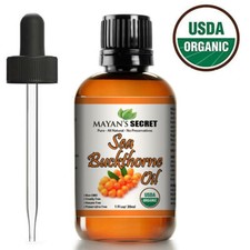 Sea Buckthorn Fruit Oil by Mayan's Secret USDA Certified Organic,Vegan, Cruelty-