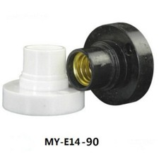 E14 Light Bulb Holder Base Fitting ES Edison Screw Socket White Lamp Fixing