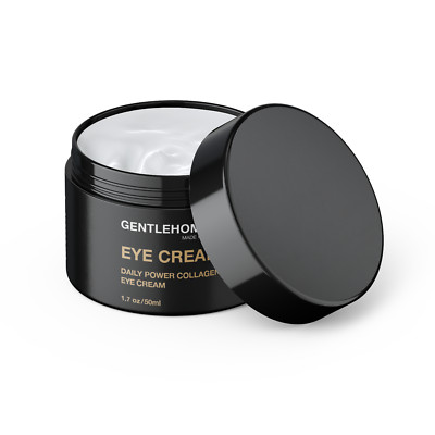 Collagen & Caffeine Eye Cream for Men with Hyaluronic Acid - Made in USA - 1.7oz