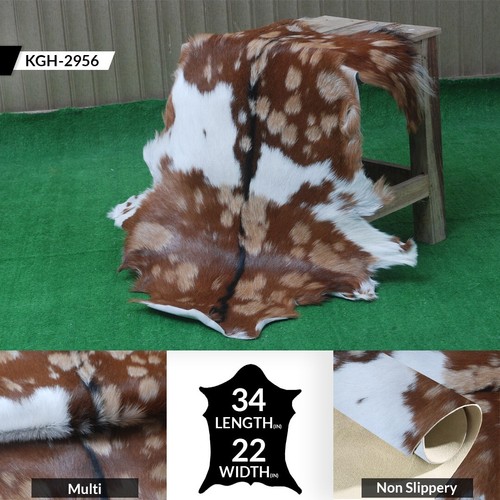 Luxury Tri-Color Goat Hide Rug – Soft, Hypoallergenic & Eco-Friendly Decor - Picture 3 of 10