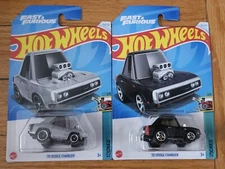 2024 HOT WHEELS '70 DODGE CHARGER Fast &   Furious HW Tooned SET of  (2) Colors 