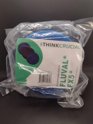 Think Crucial 3ppk Replacement Aquarium Fine Filter Pads Fits Fluval FX5 & FX6