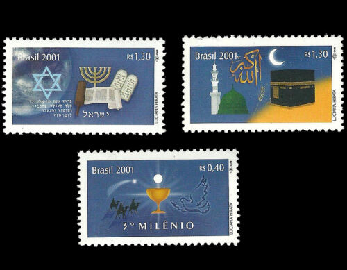 ישראל Islamic Christian Jewish 2001 Calendar Mi 3123-4-5 Yt 2661-2-3 RHM 2356-7 - Afbeelding 1 van 1