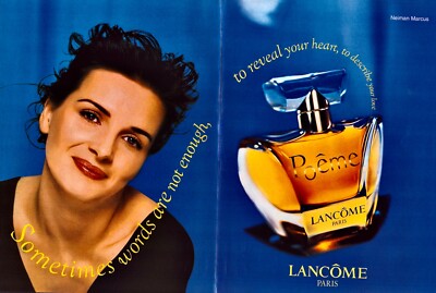 1996 LANCOME Paris POEME PERFUME photo ~ 2-Page VINTAGE MAGAZINE