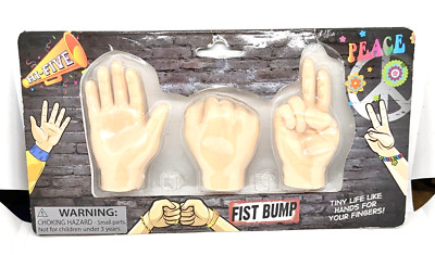 Toysmith 2015 Silicone Tiny Life Like Hands For Your Fingers 3 Pack