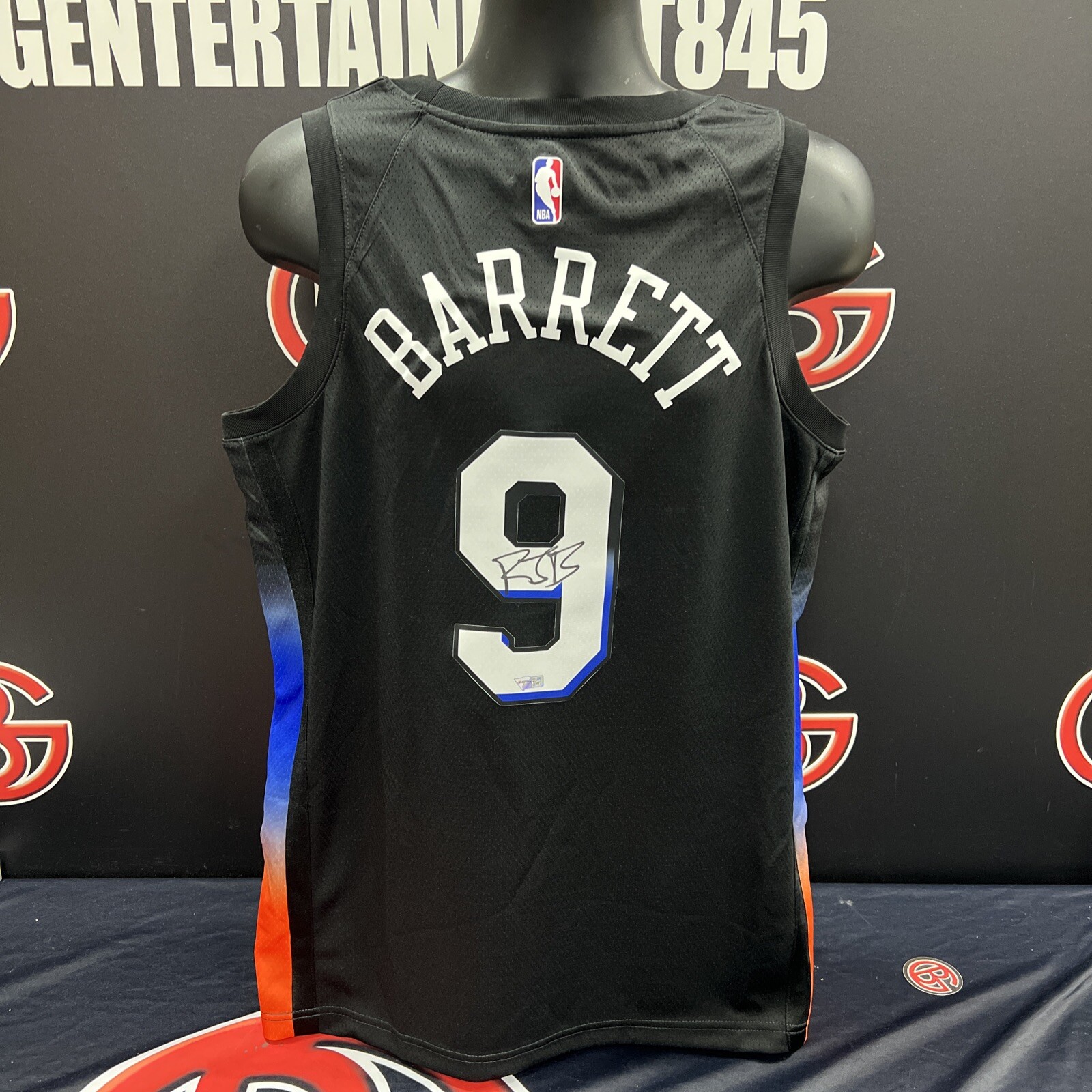 RJ Barrett Autographed Signed New York Knicks Knicks Nike Black 2020-21 City Edition Swingman Jersey Auto 