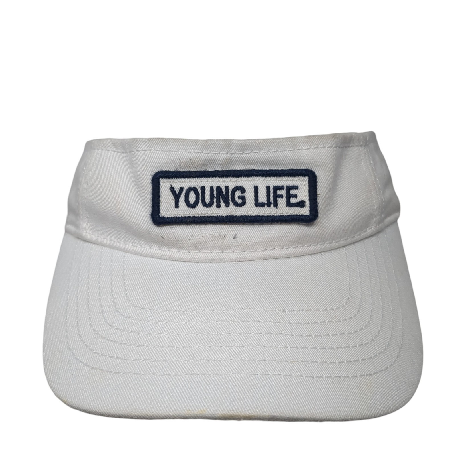 Young Life Patch Slideback Visor Hat White One Si… - image 1
