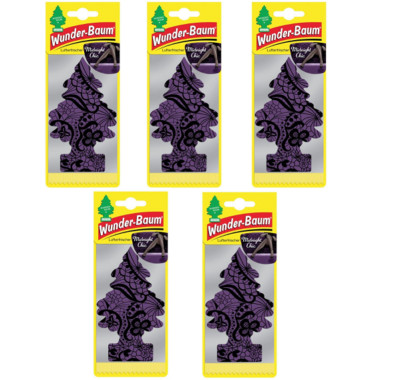 5x Miracle Tree Midnight Chic Tree Car Fragrance Car Air Freshener Mirror Room Fragrance