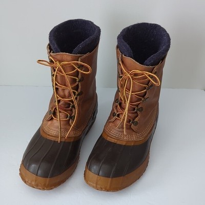 Vintage LL Bean Felt Lined Hunting Boots Maine Hunting Shoe Mens Size 5 Womens 7 s-l400.jpg main image 2