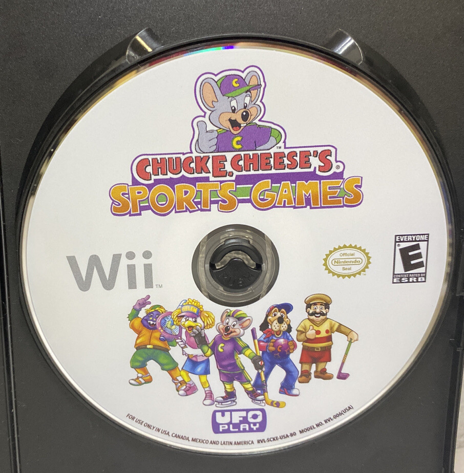 Chuck E Cheese's Sports Games (Nintendo Wii, 2011) Disc only **RARE**