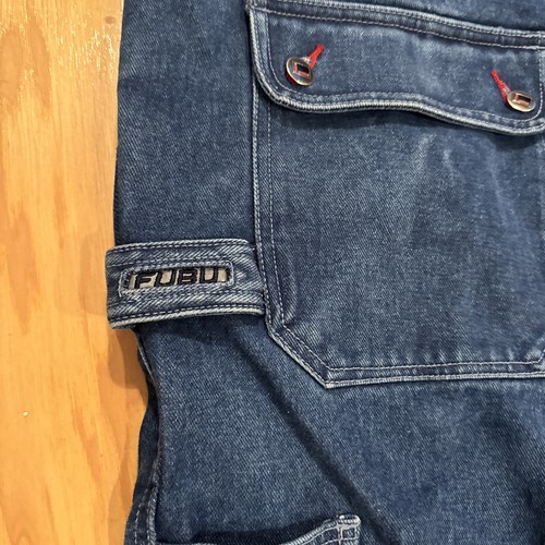 Vintage FUBU Denim Collection Overalls Mens Size Large 42/33 - Picture 9 of 13