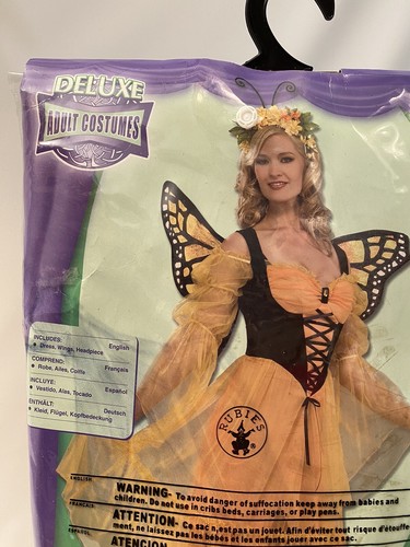 Neu Halloween Damen Monarch Schmetterling Kostüm Fantasy Flügel Verkleiden bis Größe 12 - Bild 2 von 7