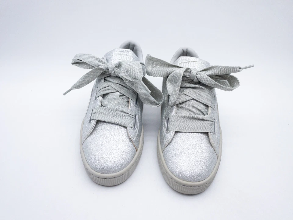 PUMA Basket Donna Scarpe Tempo Libero Sneaker Lacci da Argento Tg. 38 Eu Art - Immagine 3 di 4