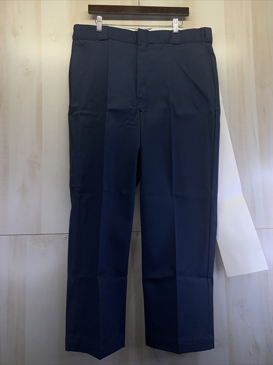 Vintage 1990s Dickies Blue Twill Plain Front Work Pants Mens