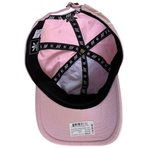 Adidas Pink/Black Youth Hat Trefoil Washed Relaxed Cap One Size Youth BRAND NEW! - Picture 6 of 7