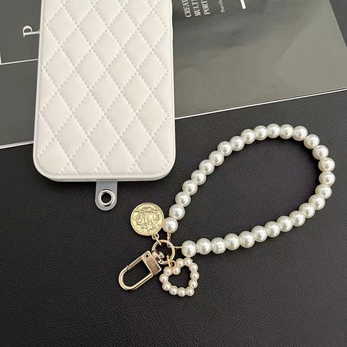 Short Pearl Lanyard Fashion Rhinestone Pendant Pendant Mobile Phone Lanyard - 第 1/15 張圖片
