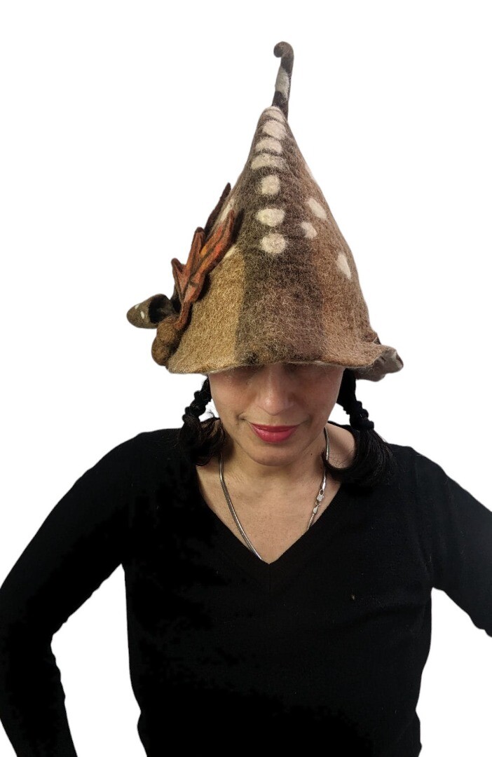 Brown Forest Elf Pixie Acorn Woodland Creature Fairy Hat | eBay