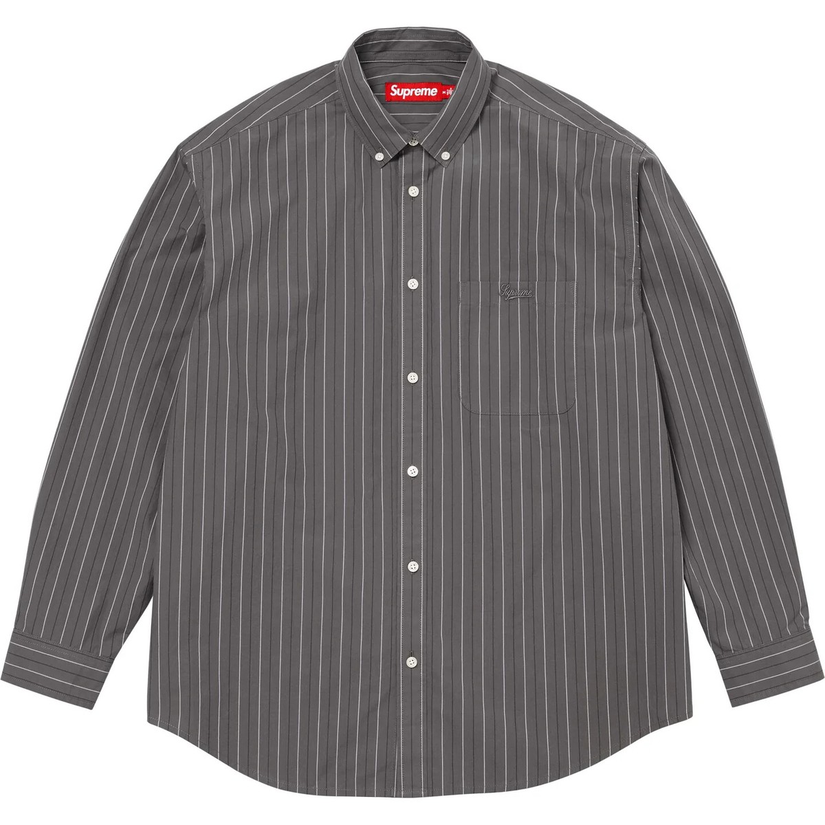 Supreme Loose Fit Stripe Shirt 3colors Charcoal White Green Supreme Loose Fit Stripe Shirt 3colors Charcoal White Green