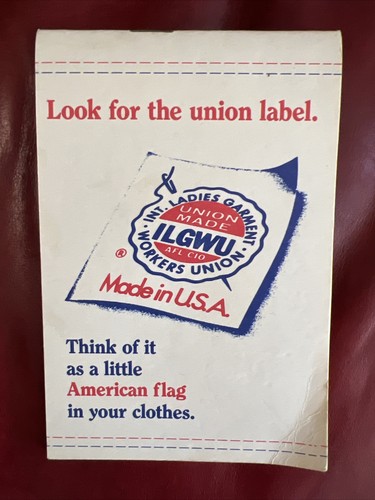 1975 VINTAGE "MEMO BOOK" INT'L LADIES GARMENT WORKERS UNION ILGWU New Old Stock - Picture 1 of 4