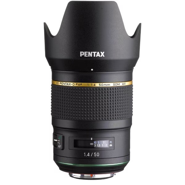 Pentax HD D-FA 50mm F/1.4 SDM AW Lens - Black for sale