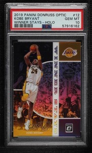 2019 Panini Donruss Optic Winner Stays Holo Prizm Kobe Bryant PSA 10 GEM MT HOF